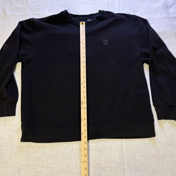 IZOD Black Crewneck Sweatshirt Embroidered Logo Mens XL - Picture 7 of 10